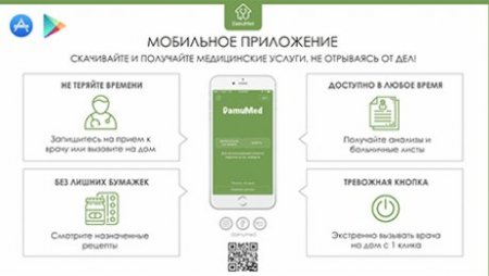 Мобильное приложение медицинских сервисов DamuMed, стартовало в Казахстане